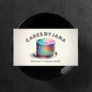 Carte De Visite Faux Holographic Rainbow Parties scintillant boula