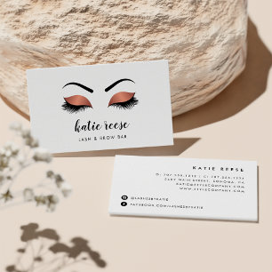 Carte De Visite Faux Lashes Cuivre et Brows Beauté