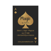 Faux Or et Pique As de Poker Magicien