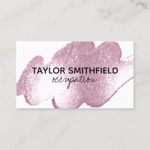 Carte De Visite Faux Pink Parties scintillant Paint Splatter