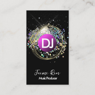 Carte De Visite Faux Producteur de Musique Holographique Anneaux e