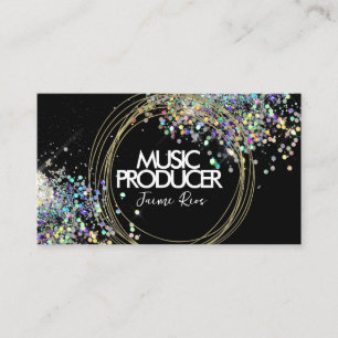 Carte De Visite Faux producteur de musique holographique Bagues en