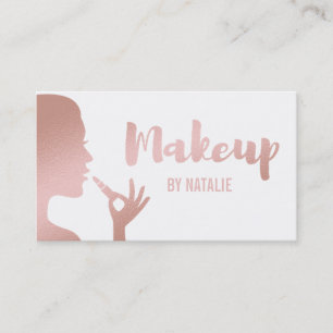 Carte de visite Faux Rose Gold Lipstick Maquillage