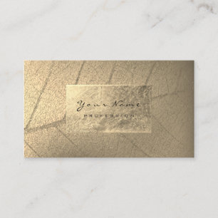 Carte De Visite Faux Sepia Gold Foil Botanique Beauty Studio Styli