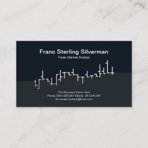 Carte De Visite Faux Silver Stock Exchange Graph Futures Trading