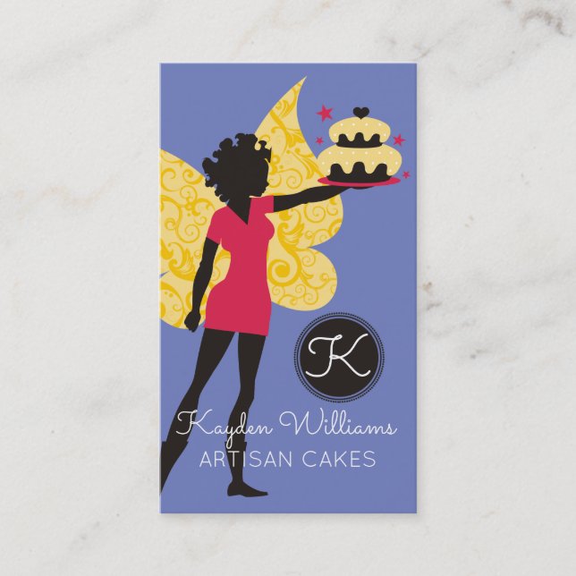 Carte De Visite Fée de gâteau de chef de pâtisserie de boulanger (Devant)