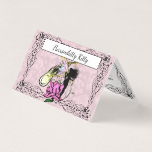 Carte De Visite Fée rose d'ombre