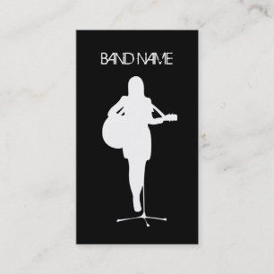 Carte De Visite Femelle d'artiste de bande de chanteur de