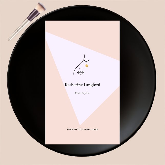 Carte De Visite Femme Abstraite moderne Beauté Visage Journal des  (Créateur téléchargé)