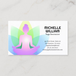 Carte De Visite Femme assise à Lotus