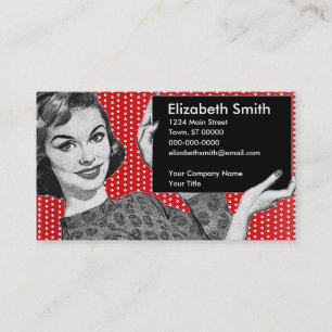 Carte De Visite Femme aux signes des années 1950