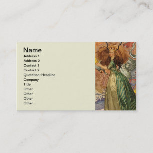 Carte De Visite Femme Capricorne Chèvre Fantaisie Amusant