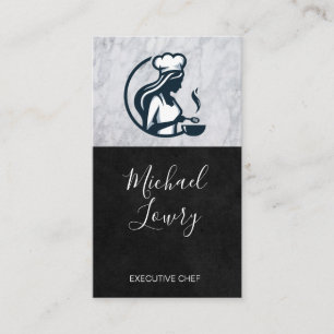 Carte De Visite Femme Chef Cuisine Logo Restaurant
