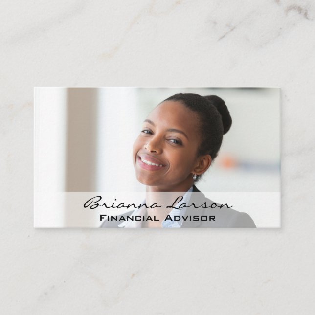 Carte De Visite Femme d'affaires souriante (Devant)