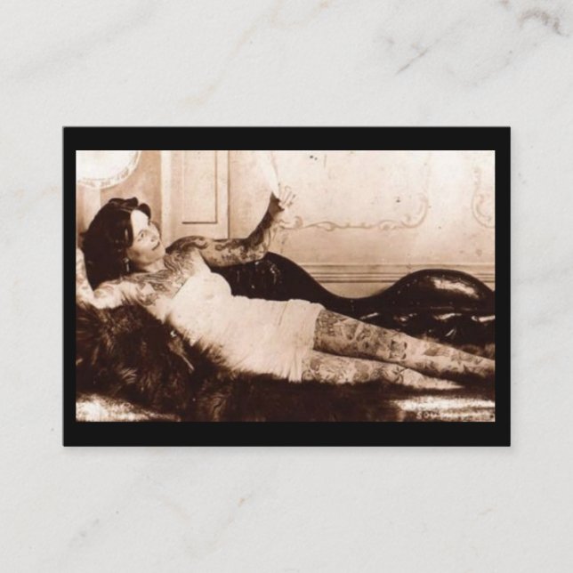 Carte De Visite Femme de Fin De Siecle Tattooed (Devant)