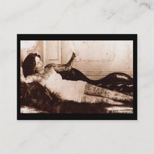 Carte De Visite Femme de Fin De Siecle Tattooed (Devant)