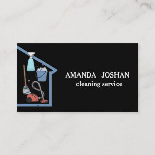 Carte De Visite Femme de ménage Services de nettoyage professionne