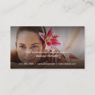 Carte De Visite Femme en train de se faire masser