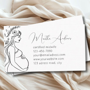 Carte De Visite Femme enceinte Art moderne   Midwoman Doula