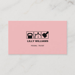 Carte De Visite Femme Entraîneur personnel Pink Fitness
