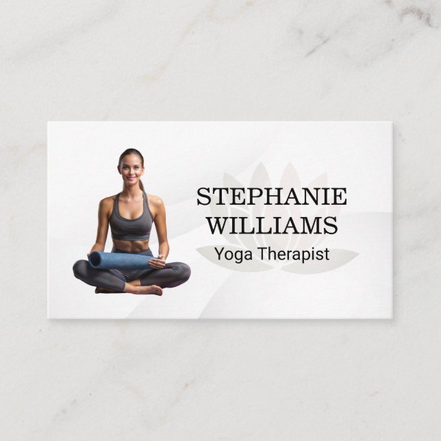 Carte De Visite Femme faisant du yoga (Devant)