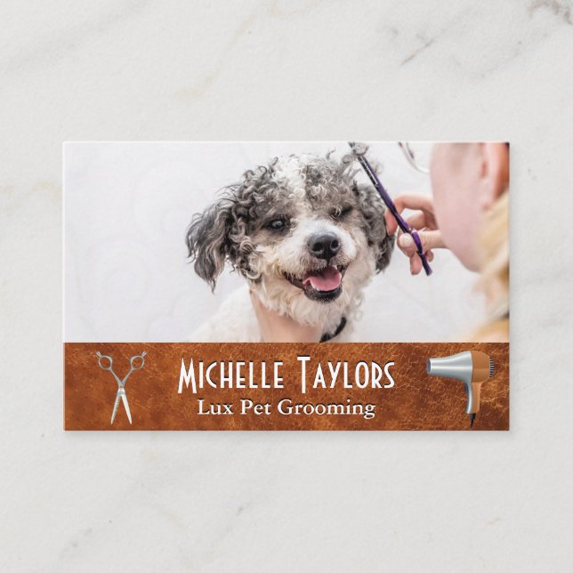 Carte De Visite Femme Grooming Chien (Devant)