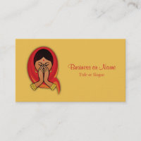 Femme hindoue avec tête en Namaste Salutation