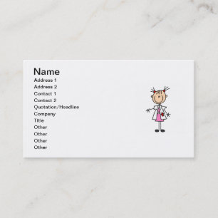 Carte De Visite Femme Médecin Bâtonnet Figure