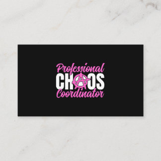 Carte De Visite Femme Professional Chaos Coordonnateur Funny Maman