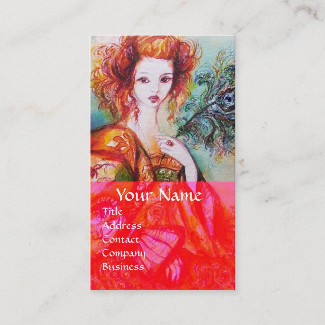 CARTE DE VISITE FEMME ROMANTIQUE AVEC POITRINE ÉCLAIRANT PIÈCE ROM (Devant)