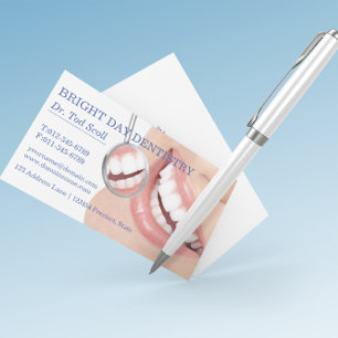 Carte De Visite Femme sourire Soins dentaires cosmétiques