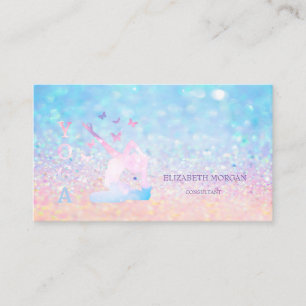 Carte De Visite Femmes professionnelles modernes Bokeh Ombre Yoga