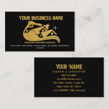 Fenêtre de lavage à pression noire et or