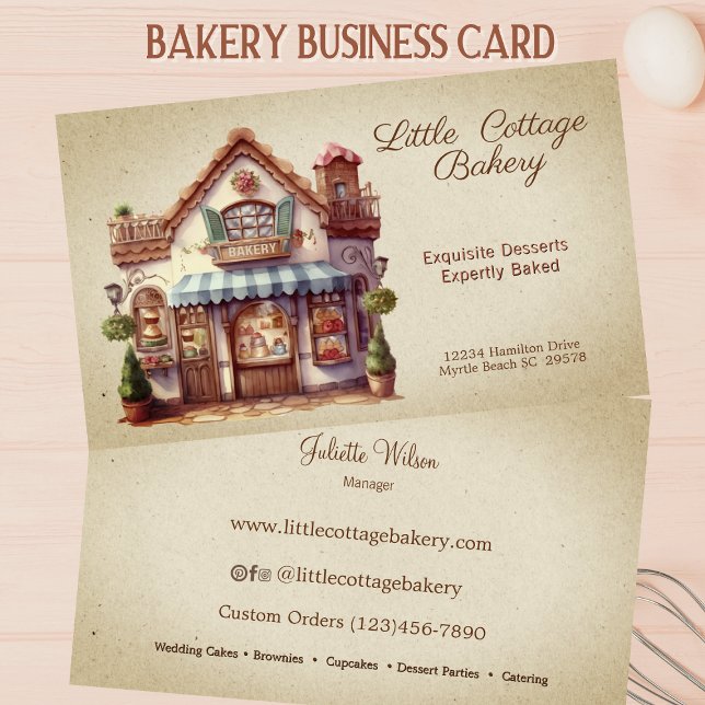 Carte De Visite Fenêtre Magasin de boulangerie (Créateur téléchargé)