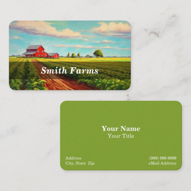 Carte De Visite Ferme / Agriculteur / Agriculture (Devant / Derrière)
