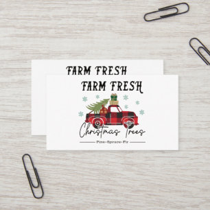 Carte De Visite Ferme Arbres frais Noël