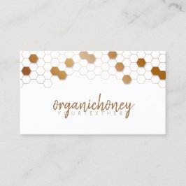 Carte De Visite Ferme d'abeilles Honeypeb Apiary Gold Simple