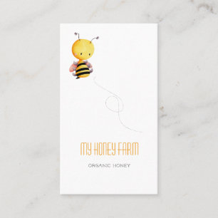 Carte De Visite Ferme d'apiculteur d'abeilles de miel mignonne