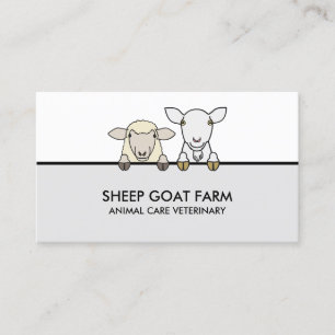 Carte De Visite Ferme de moutons et de chèvres vétérinaire animal