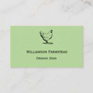 Carte De Visite Ferme de poulets Marché des agriculteurs Œufs biol