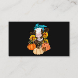 Carte De Visite Ferme de Vache Cute Citrouille Ferme Chute Thanksg