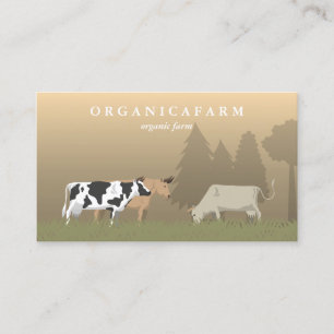 Carte De Visite Ferme Or Vert