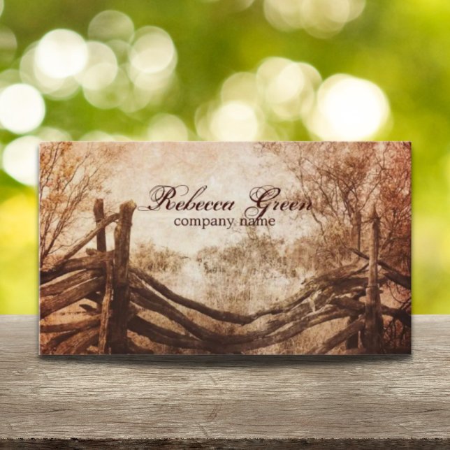 Carte De Visite ferme rurale rustique de l'ouest (rustic rural western country ranch farm business card)