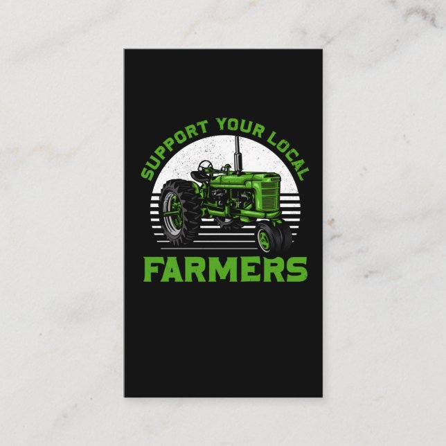 Carte De Visite Ferme Tracteur alimentaire local Soutien agricole  (Devant)