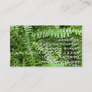 Carte De Visite Fermer Fronds I Green Nature