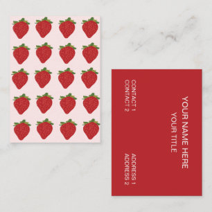 Carte De Visite Fermes de fraises Fruit Farms