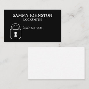 Carte De Visite Fermeture À Serrure Avec Padlock