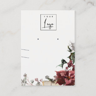 Carte De Visite Festif d'hiver chaud Foliage Logo d'oreille collie
