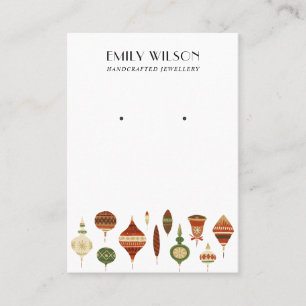 CARTE DE VISITE FESTIVE CHRISTMAS ORNAMENTS ÉTUDIANT ÉTABLISSEME
