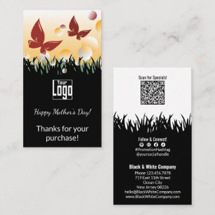 Carte De Visite Fête des Mères Merci pour votre achat